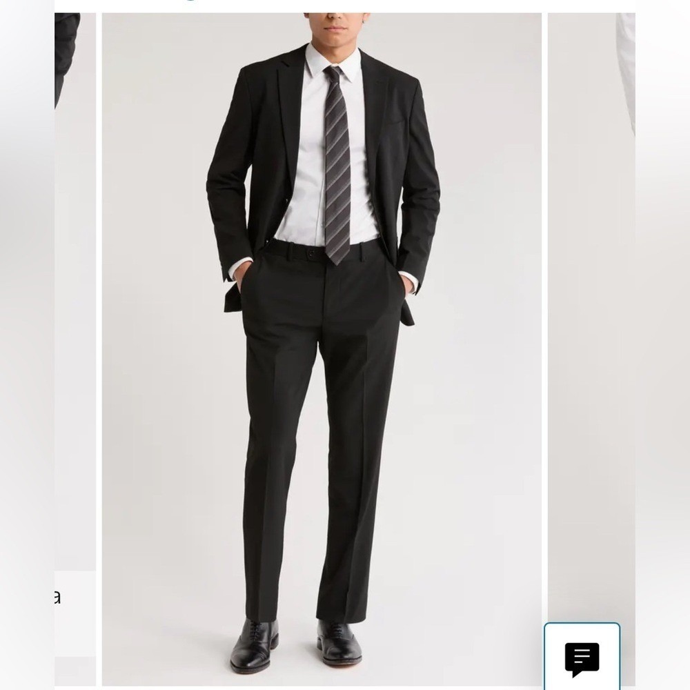 Nordstrom Rack Suit Separates Trousers 38Wx32L‎ Black